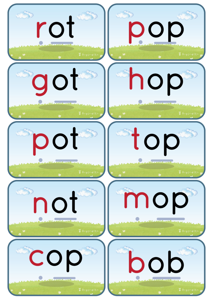 flash cards cvc