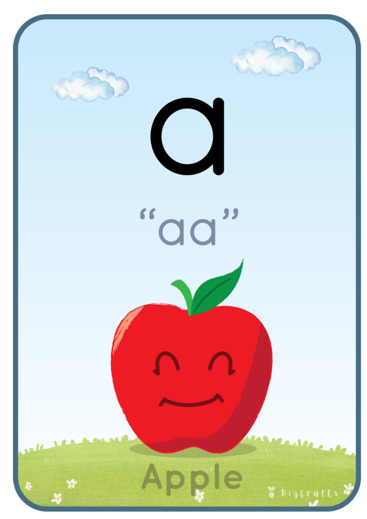 kg 2 flash cards small letters 1